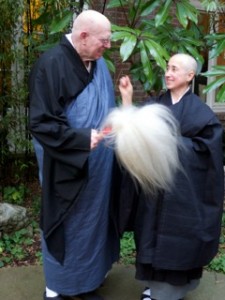 Bobbi and Dairyu Michael Wenger Roshi at her ordination to the priesthood