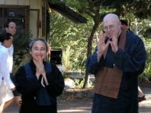 Bobbi & Dairyu Michael Wenger Roshi at her lay ordination, 2005